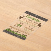 Jong Wild en Drie jongens Derde verjaardag Acryl Uitnodigingen (Laagn)