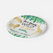 Jong Wild en Drie jongens Derde verjaardag Papieren Bordje (Gekanteld)