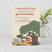 Jong, Wild en Drie! Kaart (Staand voorkant)