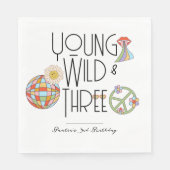 Jong, wild en drie | Kind Verjaardag servetten | t (Voorkant)