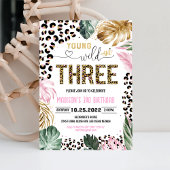 Jong, wild en drie luipaard Jungle Verjaardagsuitn Kaart