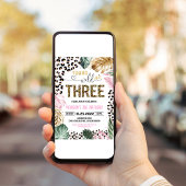 Jong, wild en drie luipaard Jungle Verjaardagsuitn Kaart