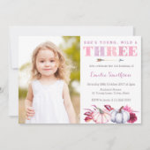 Jong, Wild en Drie, Pompoen 3e Verjaardagsfeestje Kaart (Voorkant)