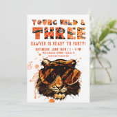 Jong, Wild en Drie | Punk tijger Kaart (Staand voorkant)