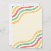 Jong wild en drie retro groovy 3e verjaardag kaart (Achterkant)