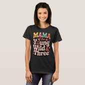 Jong, wild en drie retro groovy bijpassende groovy t-shirt (Voorkant volledig)