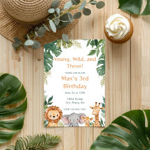 Jong Wild en Drie Safari Jungle Verjaardag