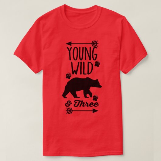jong wild en drie t-shirt (Design voorkant)