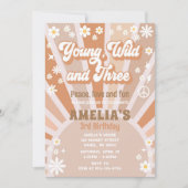 Jong wild en drie verjaardag uitnodiging (Voorkant)