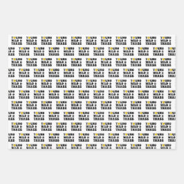 Jong Wild en Three Boy 3de verjaardagsfeestje Inpakpapier Vel