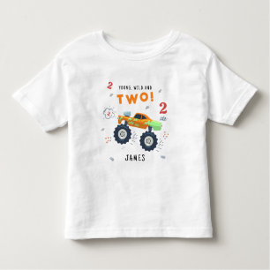 Jong wild en twee 2e Verjaardag Kinder Monster Aut Kinder Shirts