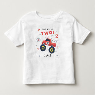 Jong wild en twee 2e Verjaardag Kinder Monster Aut Kinder Shirts