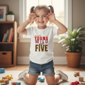 Jong, Wild en Vier Luipaardprint Verjaardag Kinder Shirts