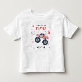 Jong, Wild En Vijf 5e Verjaardag Kinderen Monster  Kinder Shirts (Voorkant)