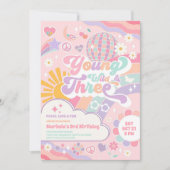 Jong Wild & Three Rainbow Disco Sun 3e Verjaardag Kaart (Voorkant)
