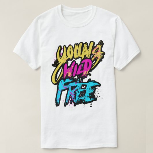 Jong Wild Vrij T-shirt (Design voorkant)