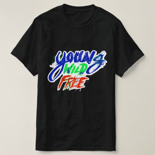Jong Wild Vrij T-shirt (Design voorkant)