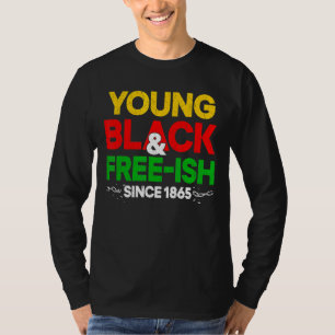 jong zwart en gratis ish sinds 1865 zwart t-shirt