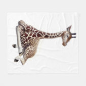 Jonge Afrikaanse Giraffe op Rest Fleece Blanket Deken (Voorkant (Horizontaal))