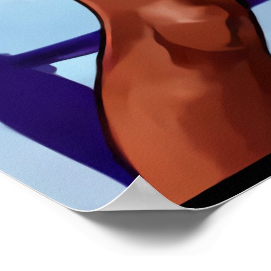 Jonge Afro-Amerikaanse bokser | AI Art Poster (Hoek)