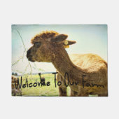 Jonge Alpaca: "Welkom in ons Boerderij" Deurmat (Voorkant)