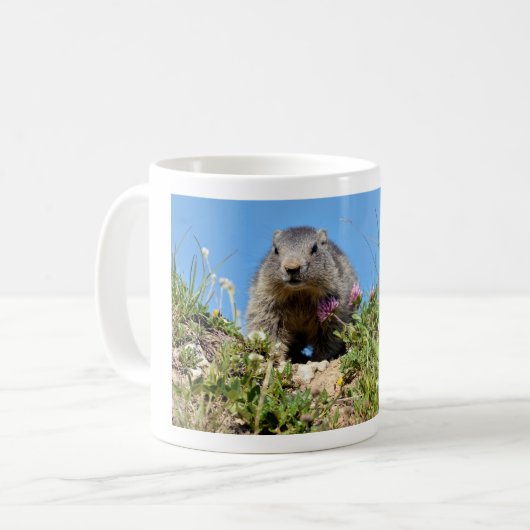 Jonge Alpenmarmot Koffiemok (Voorkant links)