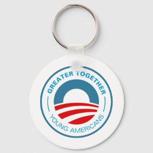Jonge Amerikanen voor Obama Sleutelhanger