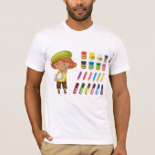 Jonge Artiest Mannen T-shirt (Voorkant)