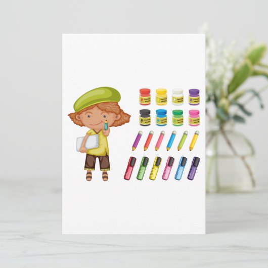 Jonge artistieke uitvindingen kaart (Staand voorkant)