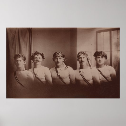 Jonge atleten met worstelaars poster (Voorkant)