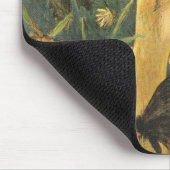 Jonge Aziatische vrouw met mooie vlinders Muismat (Hoek)