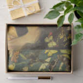 Jonge Aziatische vrouw met mooie vlinders Tissuepapier (Geschenk)