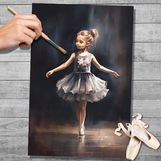 Jonge Ballerina 5 Decoupage Papier