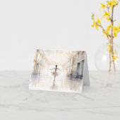 Jonge Ballerina Dancing BLANK Kaart (Gele Bloem)