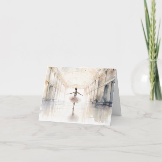 Jonge Ballerina Dancing BLANK Kaart (Voorkant)