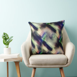 Jonge bamboetextuur in groen en zwart gepolijst kussen