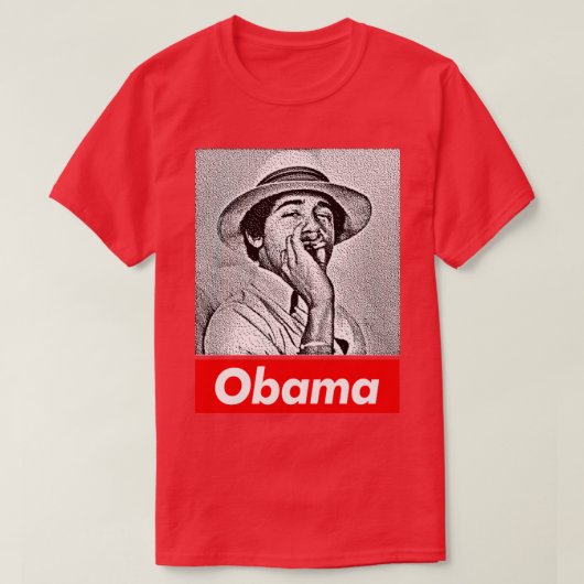 Jonge Barack Obama 8bit Fan Art T-shirt (Design voorkant)