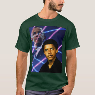 Jonge Barack Obama School Afbeelding Laser T-shirt