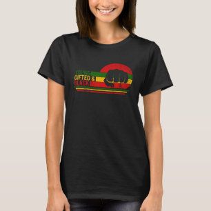 Jonge Begiftigde & Zwarte Geschiedenis Maand Afro T-shirt