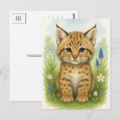 Jonge Bobcat Kitten Kat Baby Wilde Dieren Briefkaa Briefkaart (Voorkant / Achterkant)