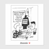 Jonge boeren Night Dunce Cartoon. Sticker (Vel)