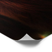 Jonge bruine Koe in het veld Pasture Poster (Hoek)