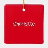 Jonge Brunette Gymnast Gepersonaliseerde Aangepast Keramisch Ornament (Achterkant)