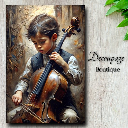 Jonge Celliste Decoupage Tissuepapier
