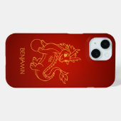 Jonge Chinese Draak op Rood Case-Mate iPhone Case (Achterkant (horizontaal))