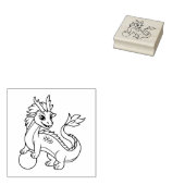 Jonge Chinese Draak Rubberstempel (Gestempeld)