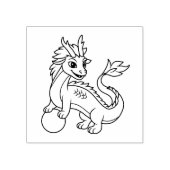 Jonge Chinese Draak Rubberstempel (Afrduk)