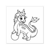 Jonge Chinese Draak Zelfinktende Stempel (Design)
