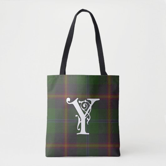 Jonge Clan Tartan Monogram Tote Bag (Voorkant)