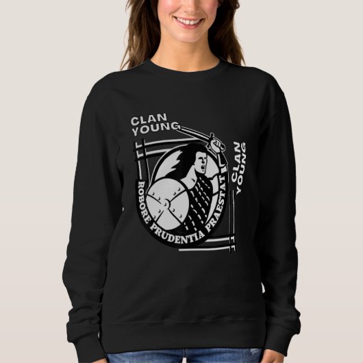Jonge Clans Gaelic Motto Zwaardvechter Trui (Voorkant)